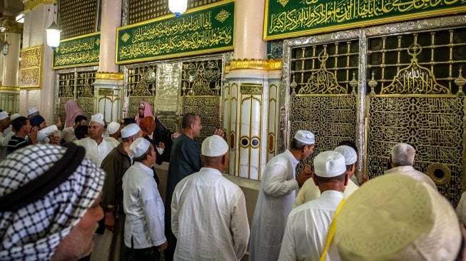 Makam Rasulullah di wilayah Raudhah Masjid Nabawi