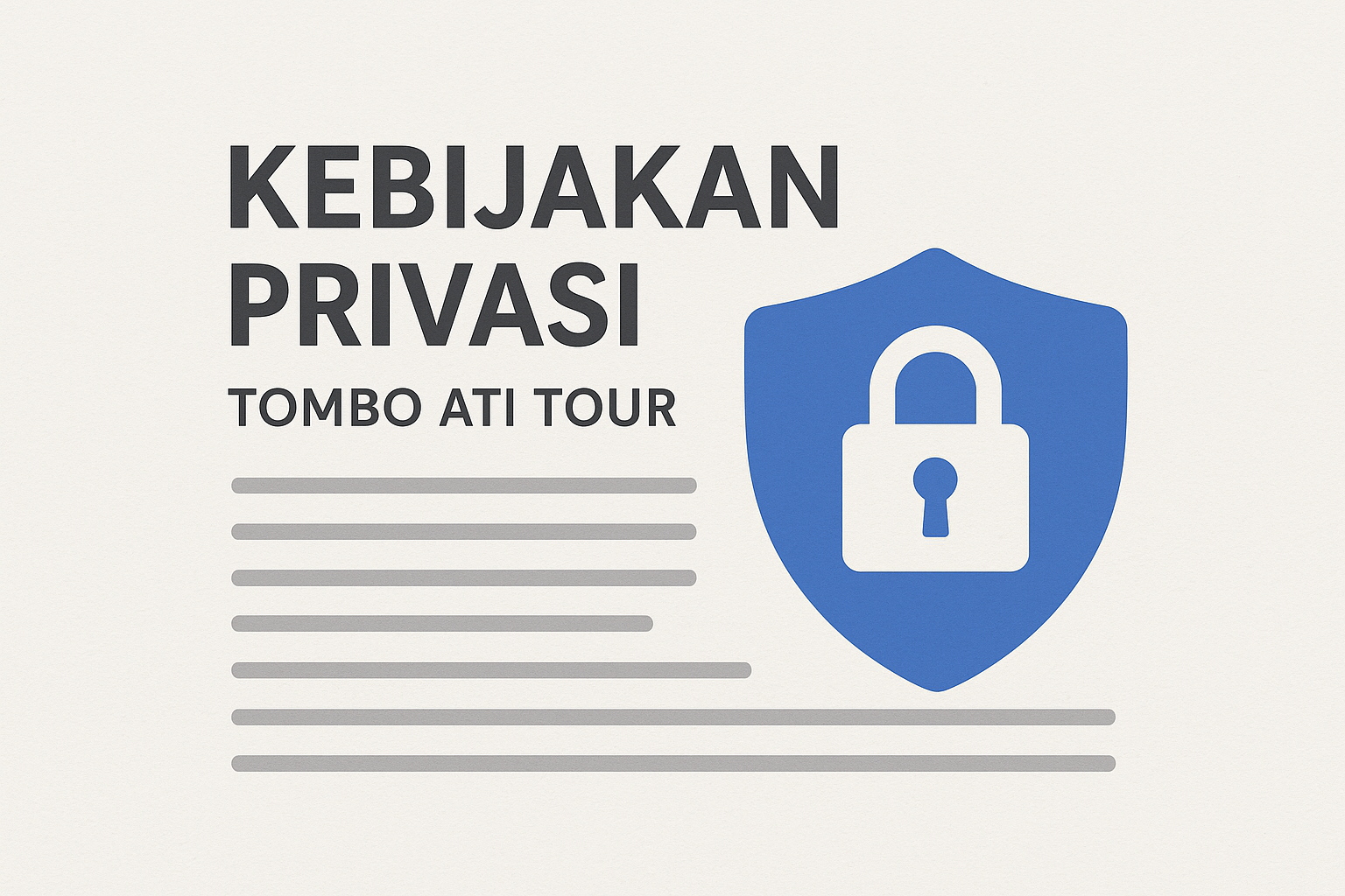 Kebijakan Privasi Tombo Ati Tour