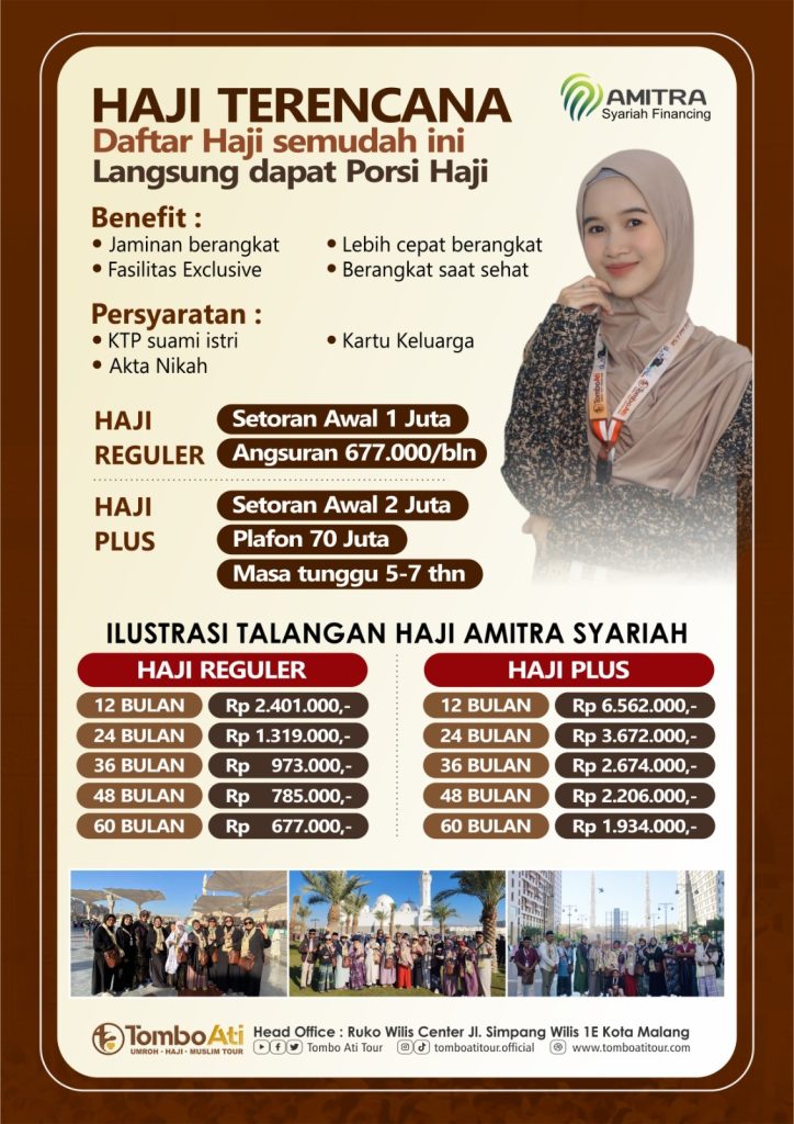 Haji Terencana Tombo Ati Tour – Daftar haji mudah langsung dapat porsi haji dengan cicilan ringan mulai 1 juta.