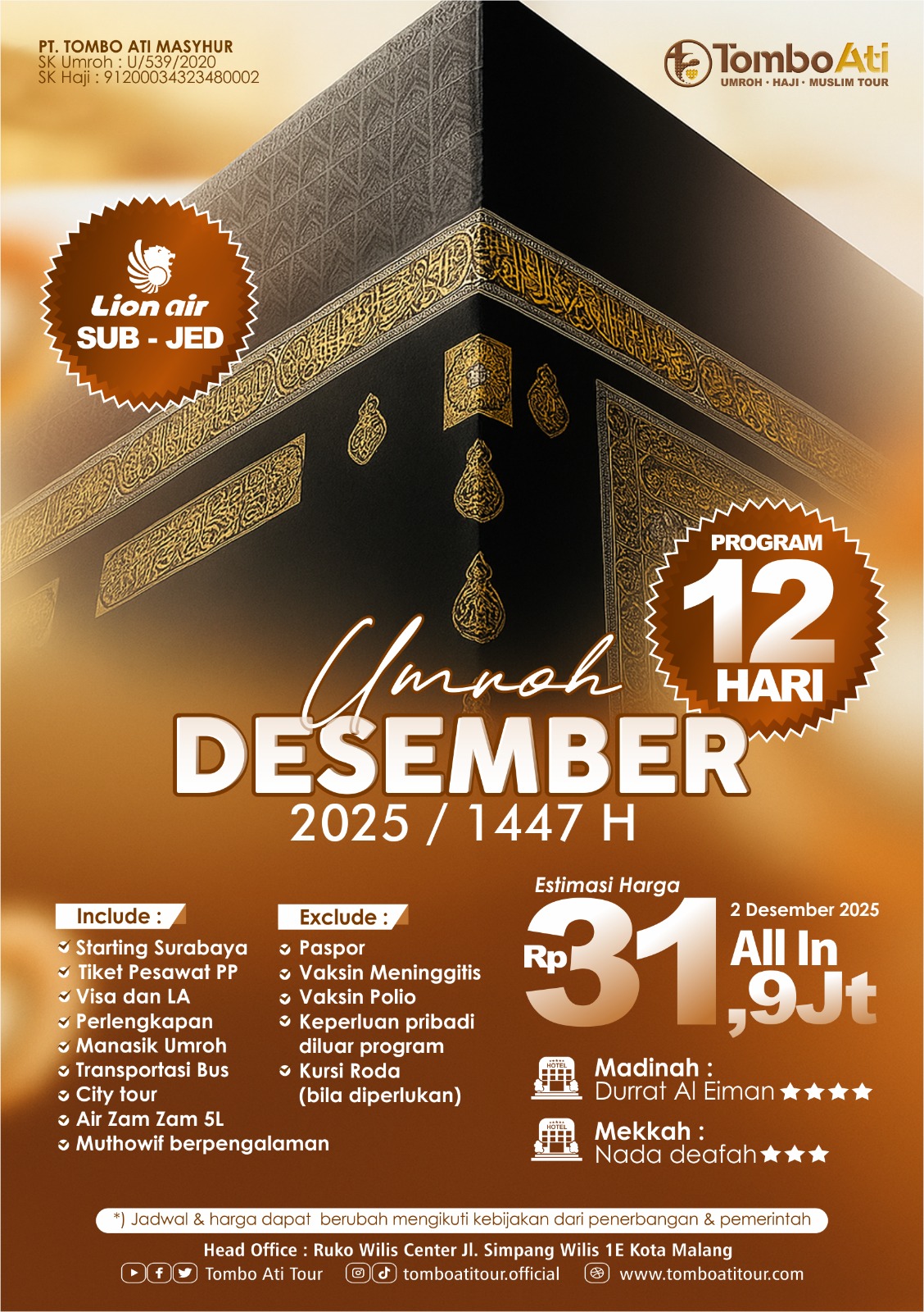 Umroh Desember 2025 Program 12 Hari 1 Program Umroh Desember 2025 12 Hari
