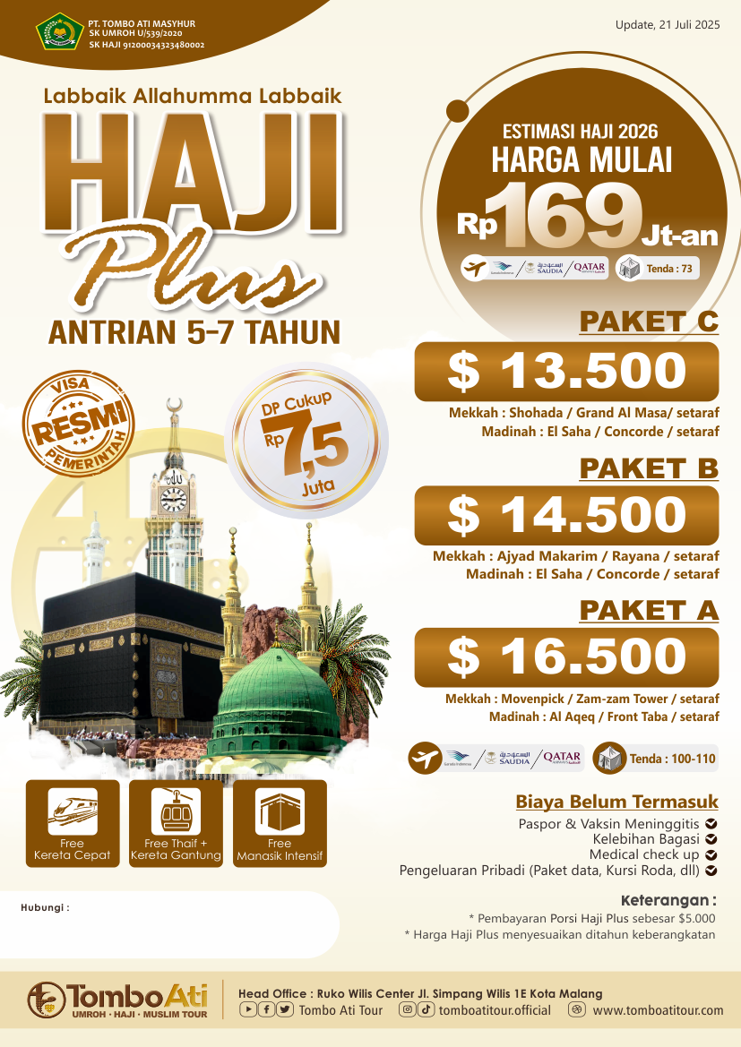 Program Haji Plus Resmi Tanpa Antri | PIHK Tombo Ati Tour