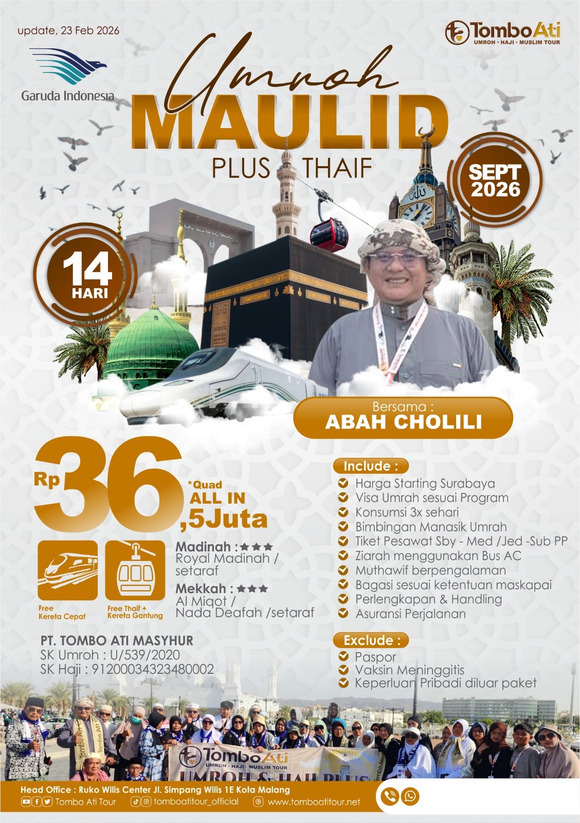 Umroh Maulid Plus Thaif 2026