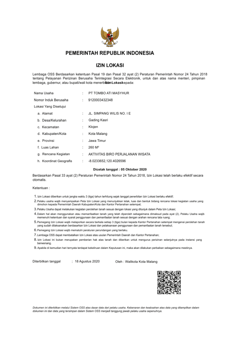 Surat umroh legal tombo ati tour